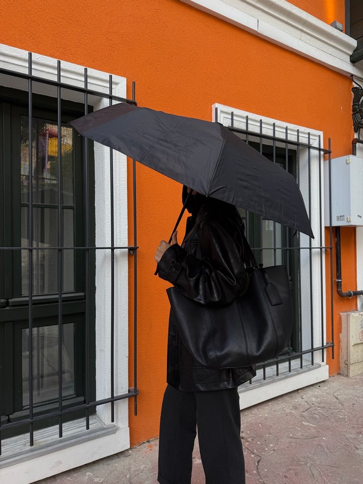 Siyah otomatik şemsiye - Görsel 4