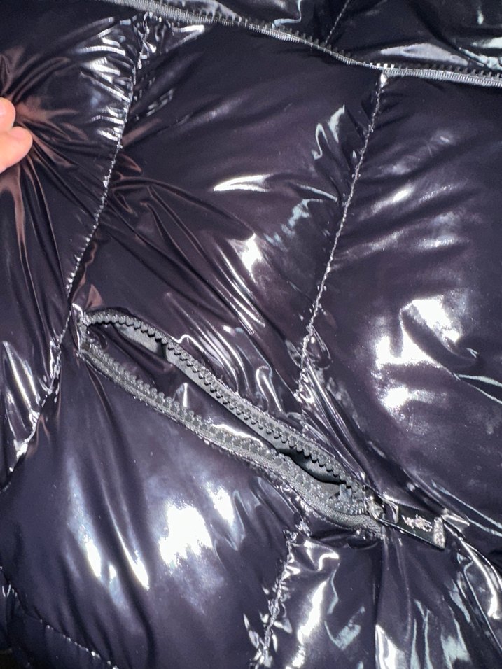 Siyah Parlak Kapüşonlu Erkek Şişme Yelek - Görsel 3