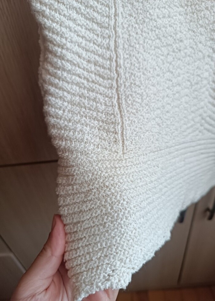 Triko krem bluz - Görsel 2