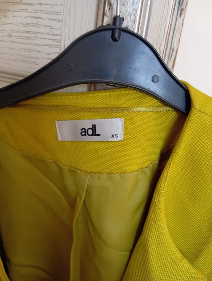 Sarı Düğmeli Kadın Blazer Ceket - Görsel 2