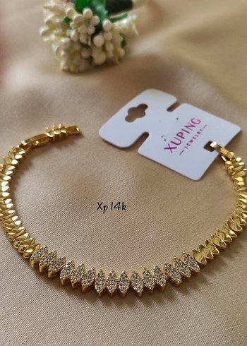 Diğer ÇELİK XP 14K TAŞLI AKORDİYON BİLEKLİK