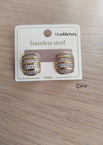 ÇELİK TAŞLI ŞERİTLİ MODEL KÜPE