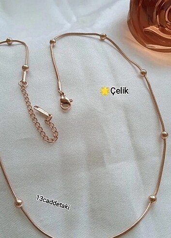 ÇELİK ROSE TOPLU MODEL KOLYE 