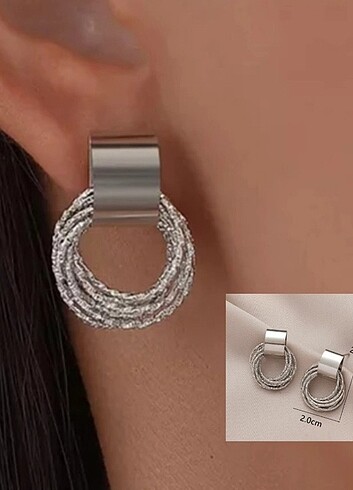 VİP ÖZEL SERİ YALDIZLI HALKA MODEL KÜPE