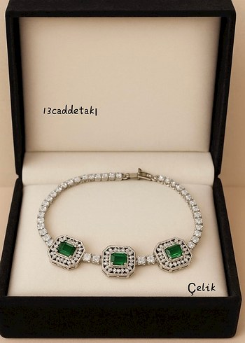 ÇELİK YEŞİL TAŞLI SU YOLU MODEL BİLEKLİK