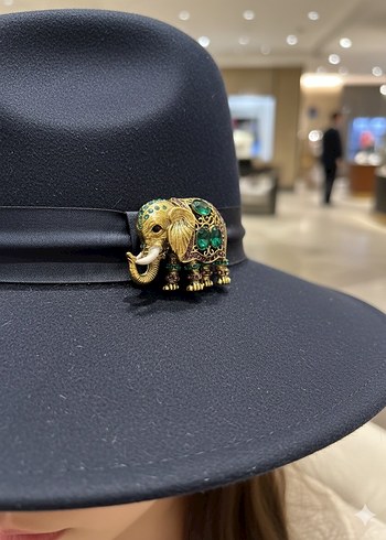 YEŞİL TAŞLI DİL MODEL BROŞ - Görsel 5