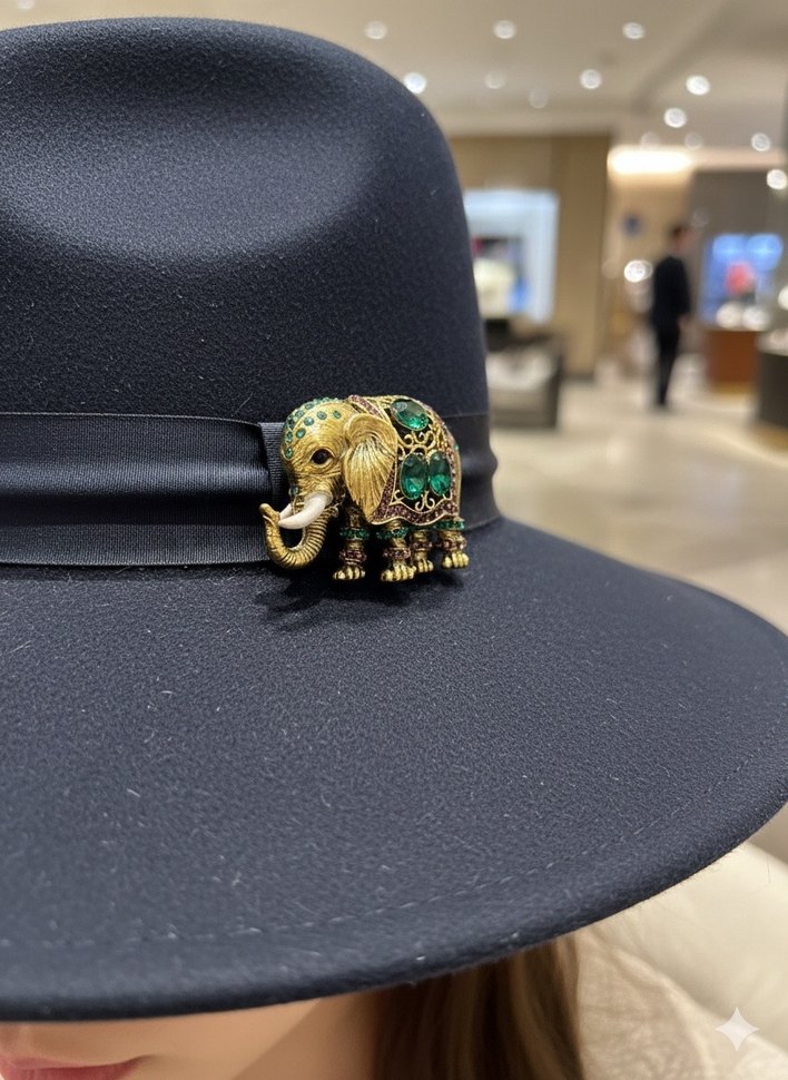 YEŞİL TAŞLI DİL MODEL BROŞ - Görsel 5