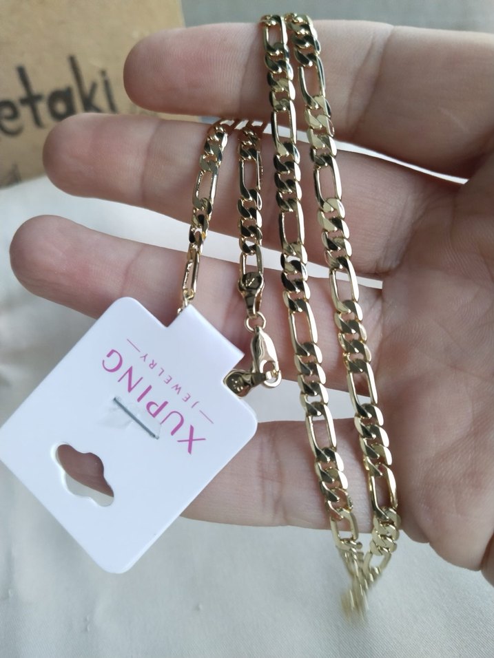 Altın Renk Minimalist Erkek Kolye - Görsel 4