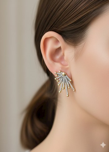 ÇELİK ÇUBUKLU MODEL KÜPE - Görsel 2