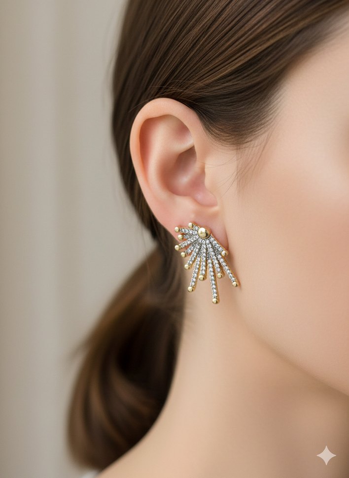 ÇELİK ÇUBUKLU MODEL KÜPE - Görsel 2