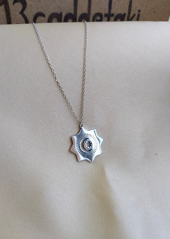 Beden ÇELİK PLAKA AY YILDIZLI MODEL KOLYE