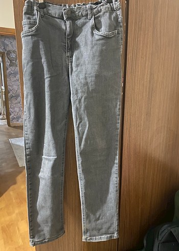 Gri Denim Erkek Normal Boy Jean
