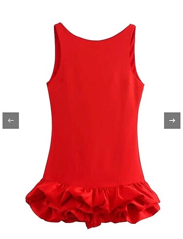 m Beden kırmızı zara model elbise