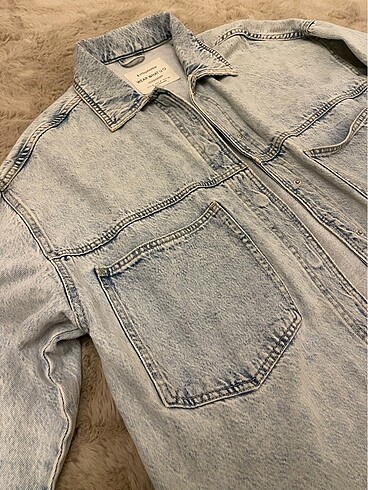m Beden mavi Renk stradivarius oversize kot ceket