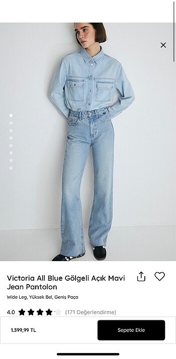 #Mavi #buzmavi #wide leg #jean #pantolon 22 beden