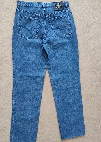 40 Beden Mavi Tonlarda Kadın Denim kot Pantolon straight