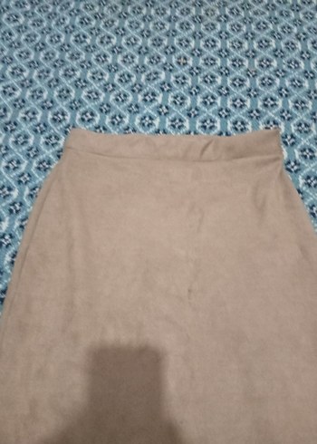 Bej Süet Kadın Uzun Etek - Görsel 4