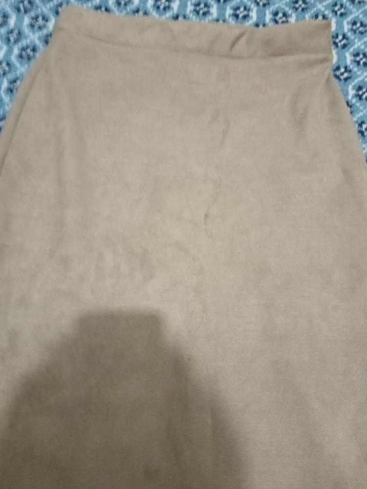 Bej Süet Kadın Uzun Etek - Görsel 3