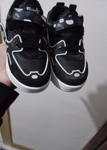 Erkek Çocuk Siyah Punk Tarz Spor Ayakkabı - Görsel 3