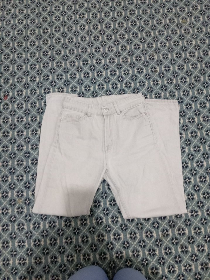 Gri Kadın Rahat Kesim Midi Jean - Görsel 2