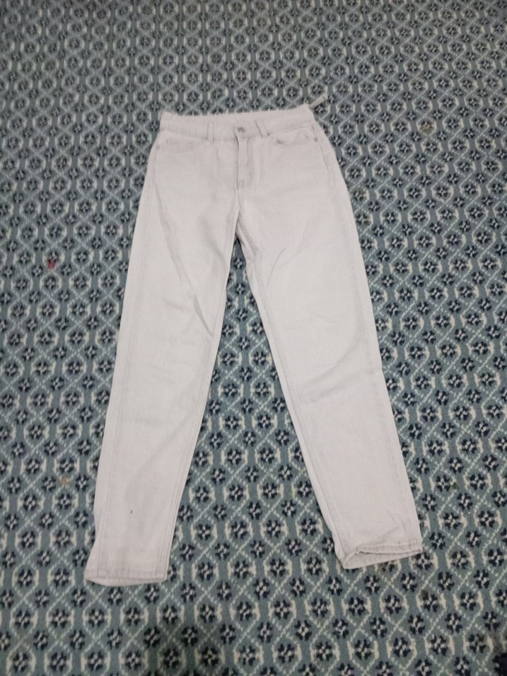 Gri Kadın Rahat Kesim Midi Jean - Görsel 4