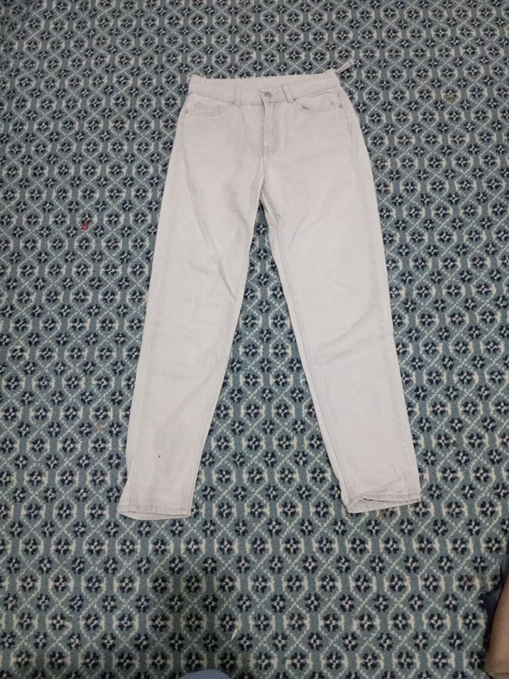 Gri Kadın Rahat Kesim Midi Jean - Görsel 5