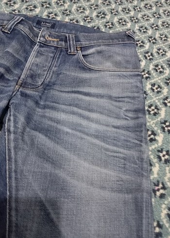Gri Bağcıklı Salaş Erkek Kot Pantolon - Görsel 8