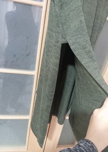 Gri Yeşil Örgü Kolsuz Midi Kadın Tunik - Görsel 7