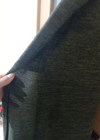 Gri Yeşil Örgü Kolsuz Midi Kadın Tunik - Görsel 5