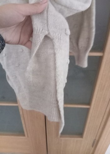 Gri Boğazlı Triko Midi Kadın Kazak - Görsel 4