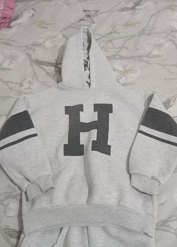 Gri Kapüşonlu Erkek Çocuk Eşofman Takımı - Görsel 4