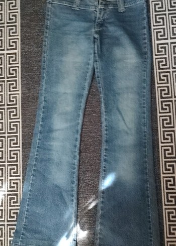 Y2K Mavi Bağlamalı Denim Pantolon