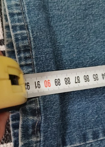 s Beden Y2K Mavi Bağlamalı Denim Pantolon