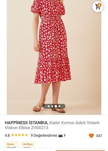 Kırmızı yazlık çiçekli elbise 