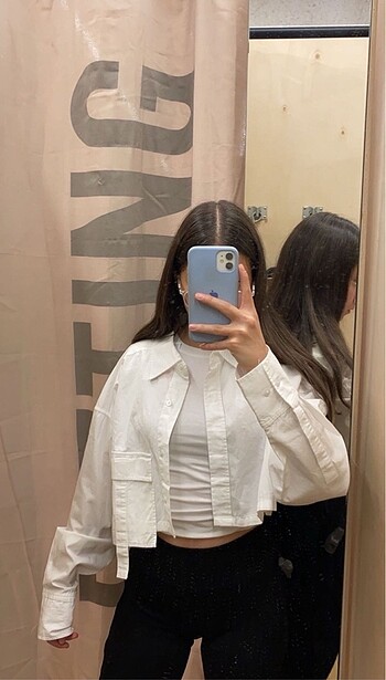Bershka crop gömlek