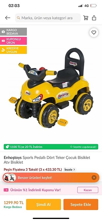 Çocuk bisikleti