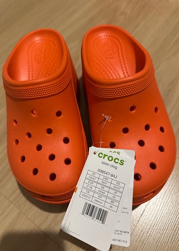 37 Beden Turuncu topuklu crocs