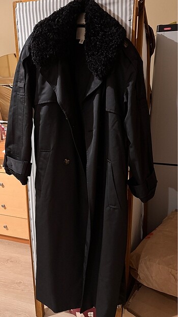 H&M trenhcoat yağmurluk kaliteli kaçmaz S beden