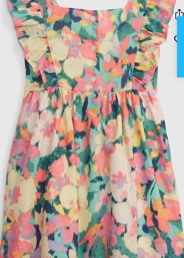 GAP kız bebek 3 yaş pamuk keten - Görsel 2