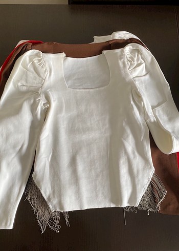 Beyaz Kadın Kürklü Modern Klasik Kazak - Görsel 9