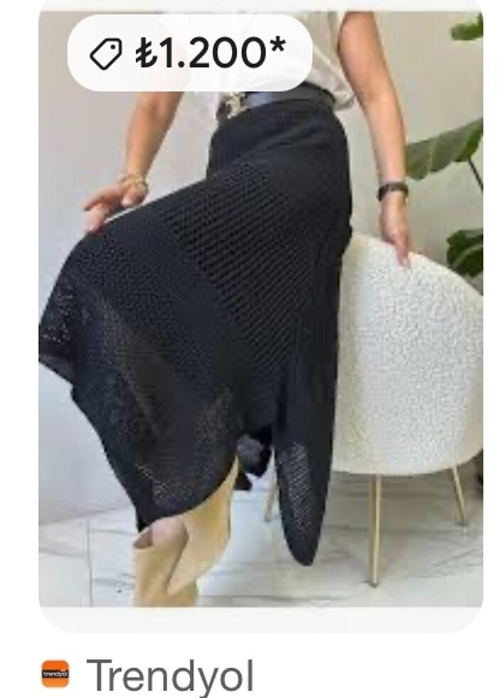 Tiriko etek asimetrik - Görsel 2