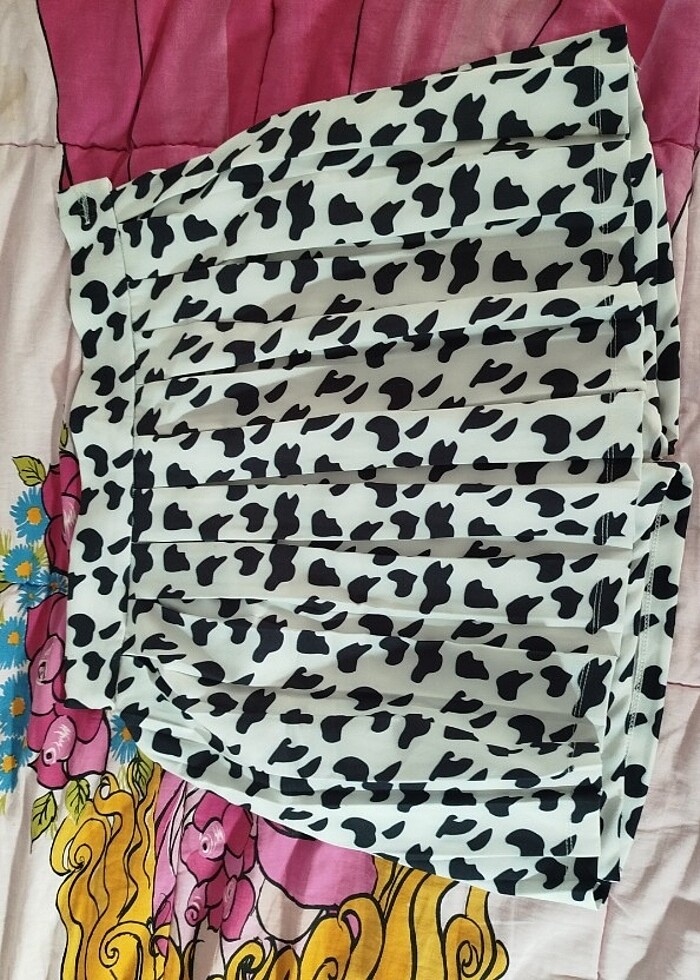 İnek desenli şort etek - Görsel 2