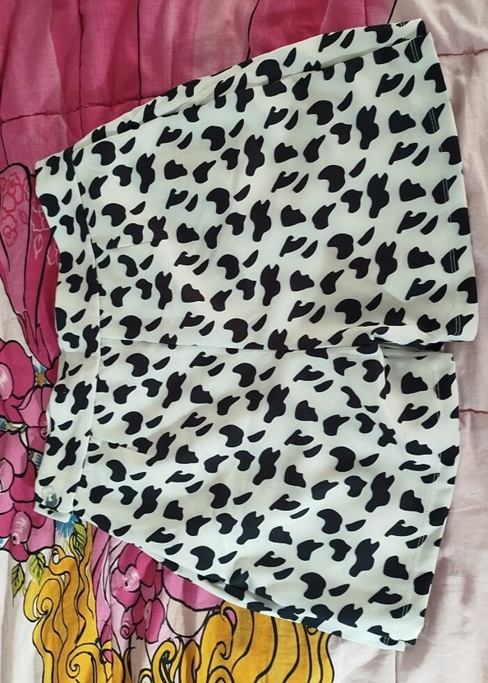 İnek desenli şort etek - Görsel 3