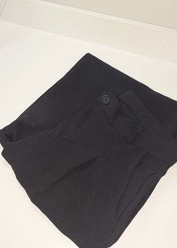 Kadın Siyah Oversize Kumaş Pantolon - Görsel 2