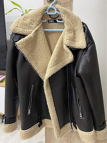 Zara astarlı biker ceket