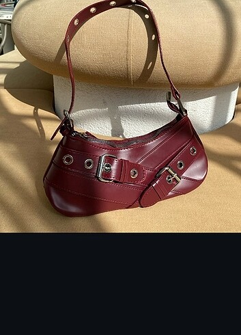 Bordo kol çantası 