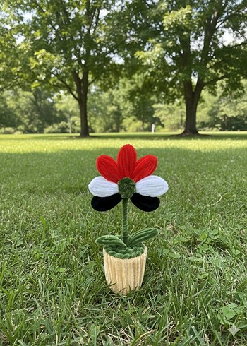 Renkli Çiçekli Dekoratif Vazo - Görsel 3