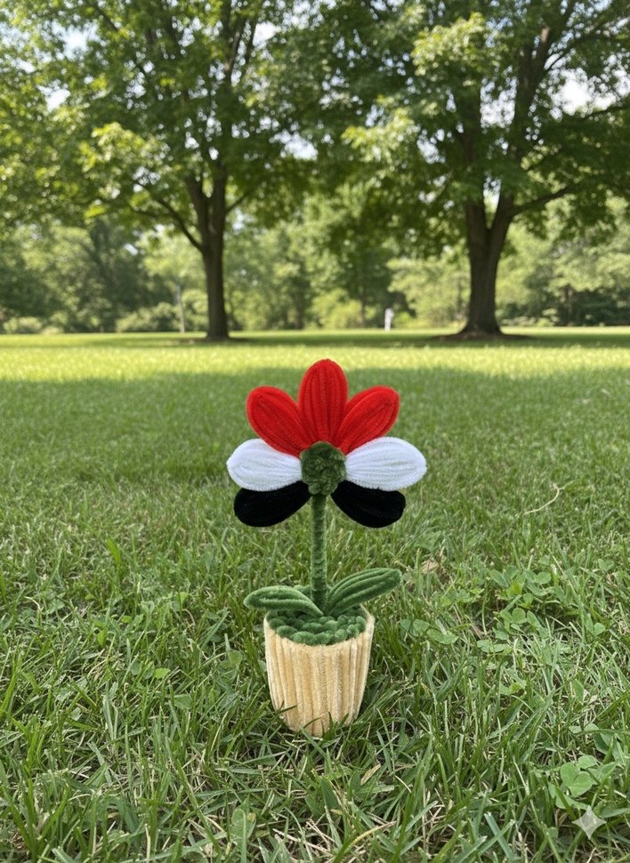 Renkli Çiçekli Dekoratif Vazo - Görsel 3