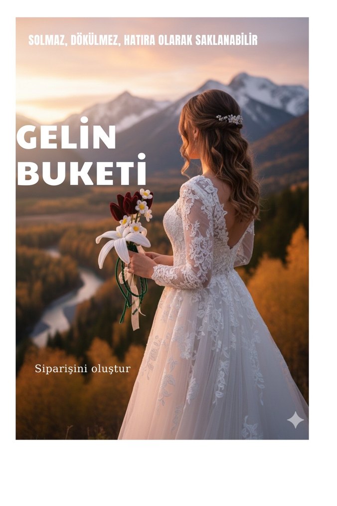 Gelin buketi (el emeği) - Görsel 2