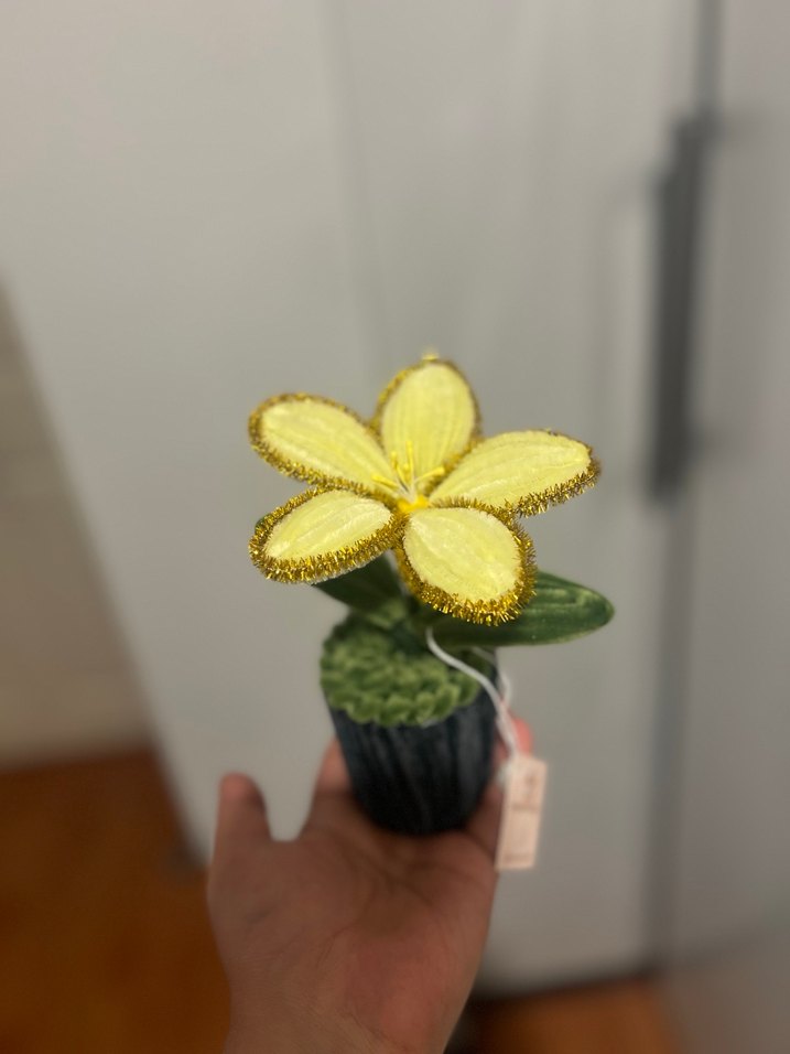 Sarı Renkli Peluş Çiçek - Görsel 4